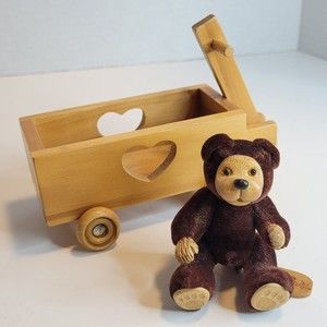 Vintage Wee Whittles Robert Raikes Julian Bear & Wagon Limited Editions Handmade